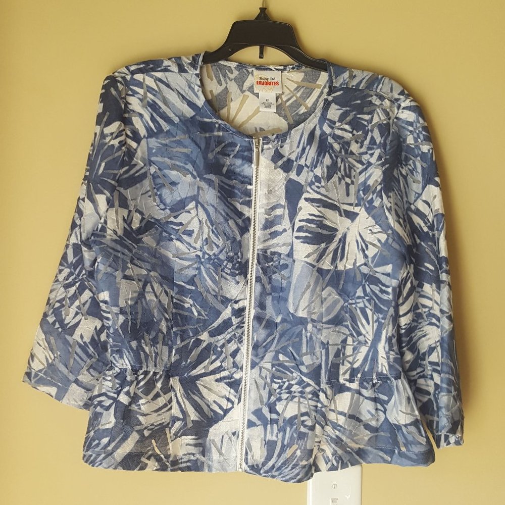 Semi-Sheer Zipper Blouse - Ruby Rd - 12